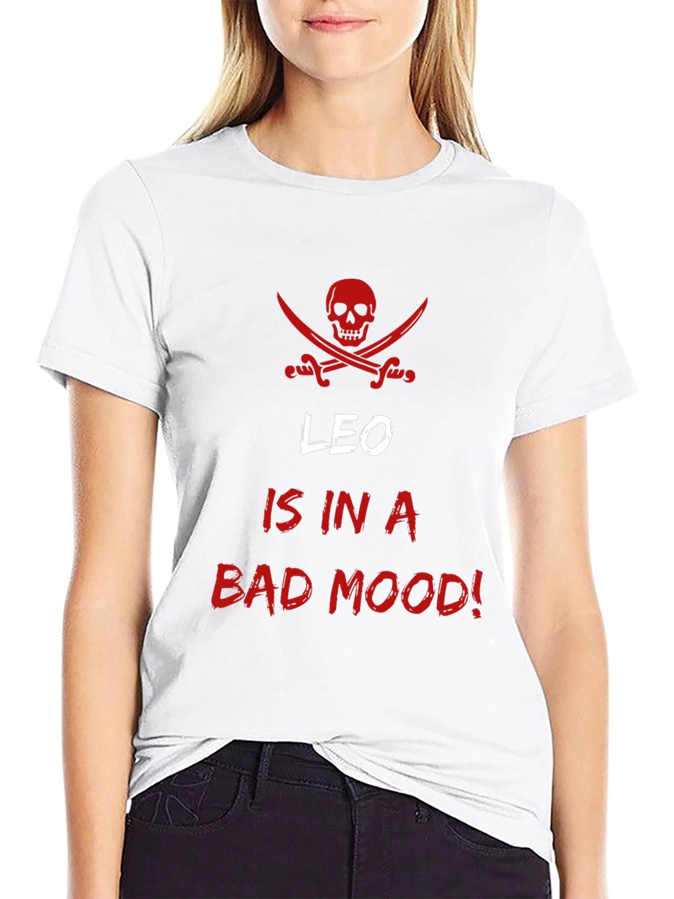 Leo Bad Mood Black T-Shirt