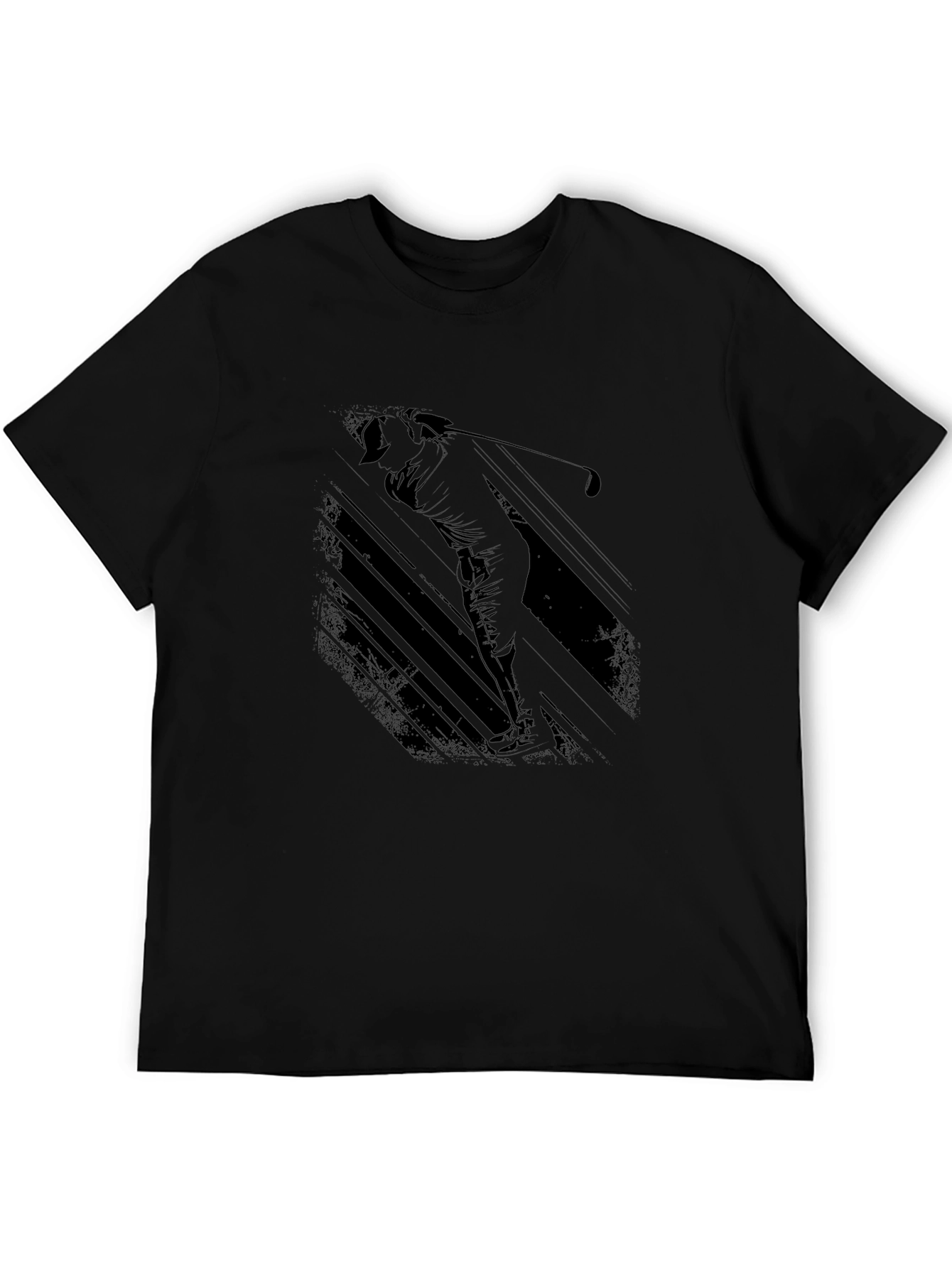 Golf Silhouette Black Graphic Tee