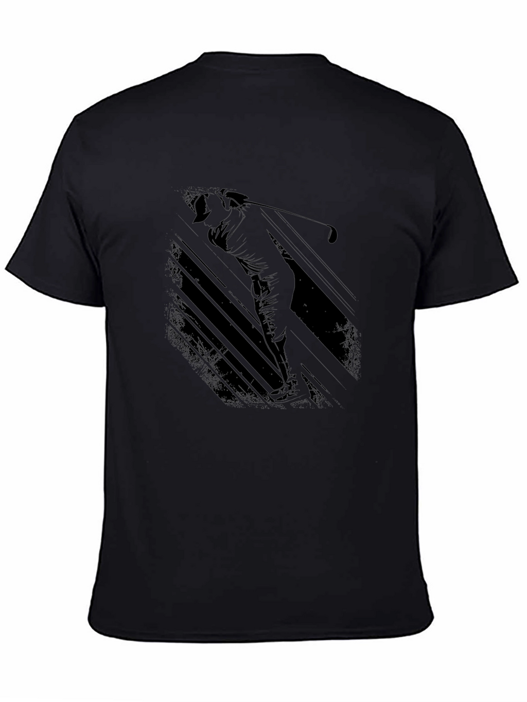Golf Silhouette Black Graphic Tee