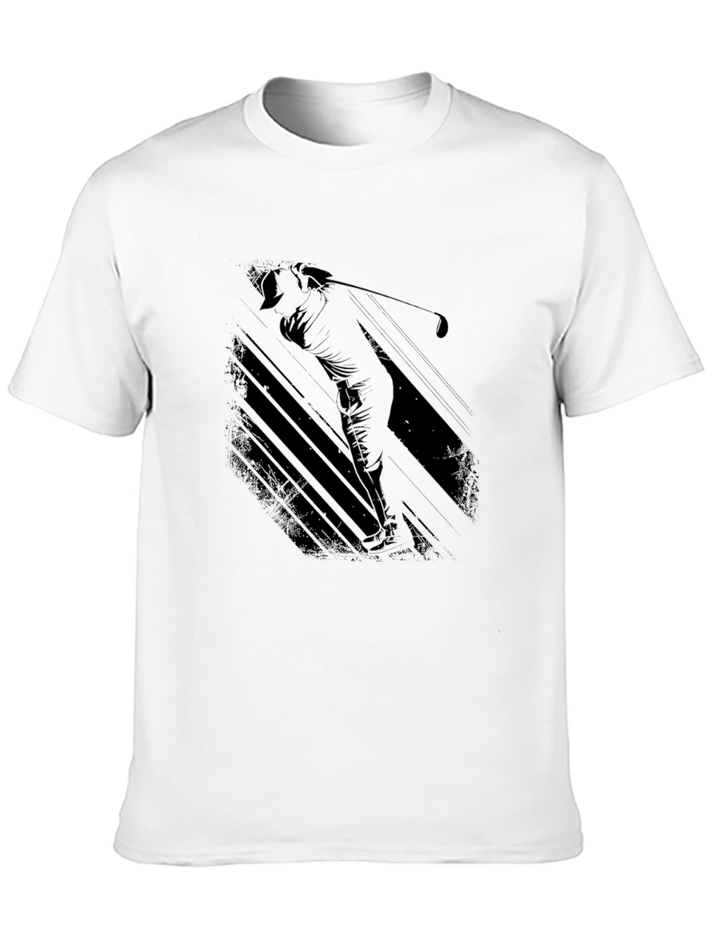 Golf Silhouette Black Graphic Tee
