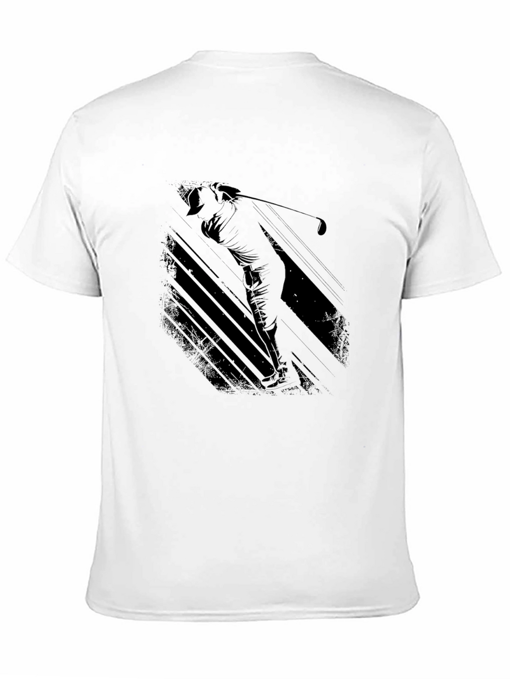 Golf Silhouette Black Graphic Tee
