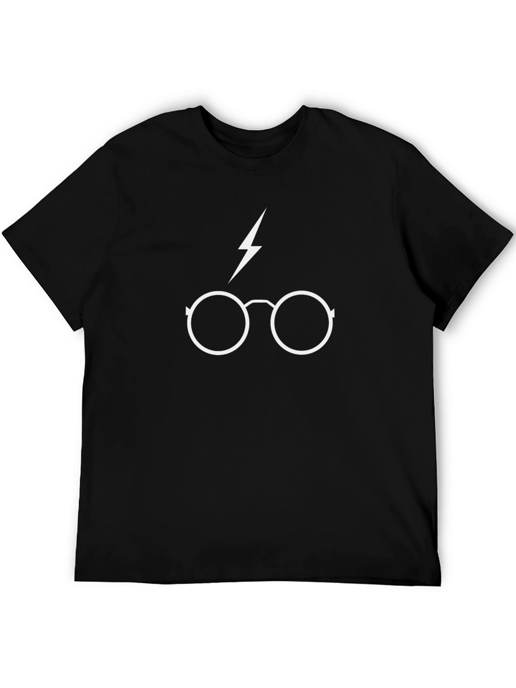 Harry Potter Glasses T-Shirt - Lightning Bolt Black Tee