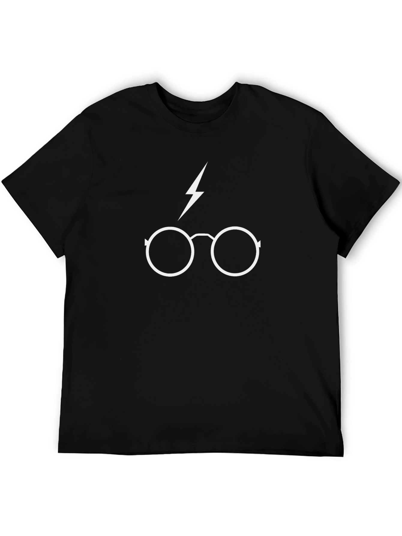 Harry Potter Glasses T-Shirt - Lightning Bolt Black Tee