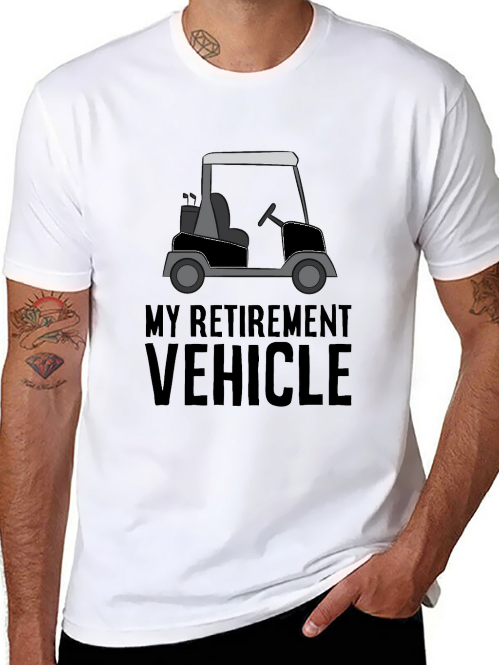 My Retirement Vehicle T-Shirt - Golf Cart Tee