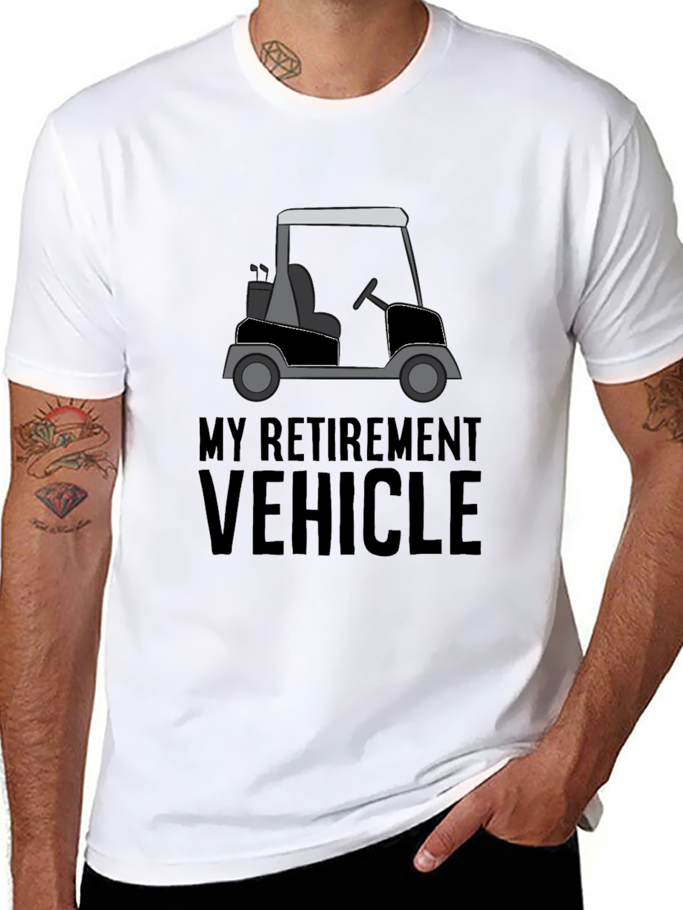 My Retirement Vehicle T-Shirt - Golf Cart Tee