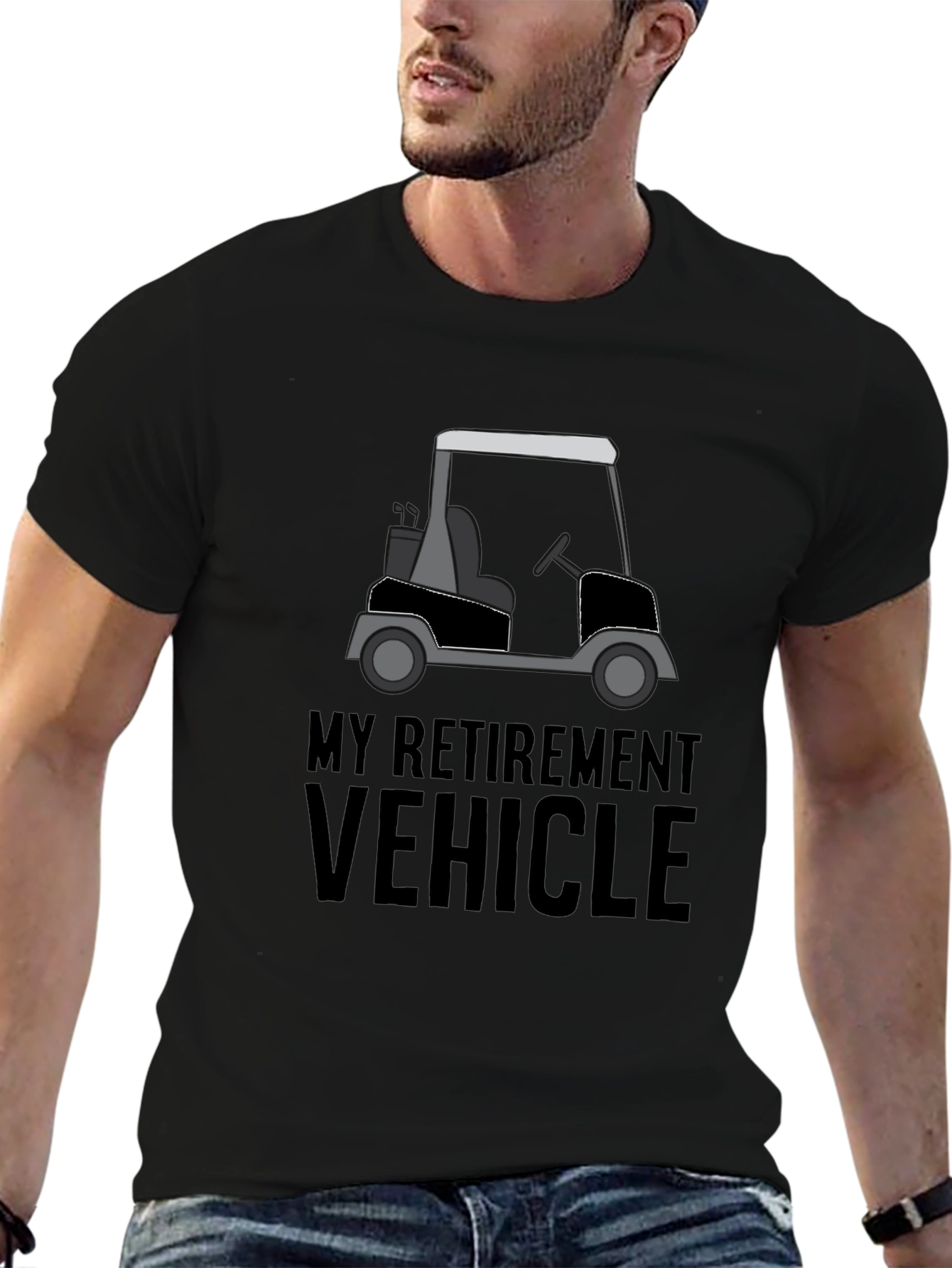My Retirement Vehicle T-Shirt - Golf Cart Tee