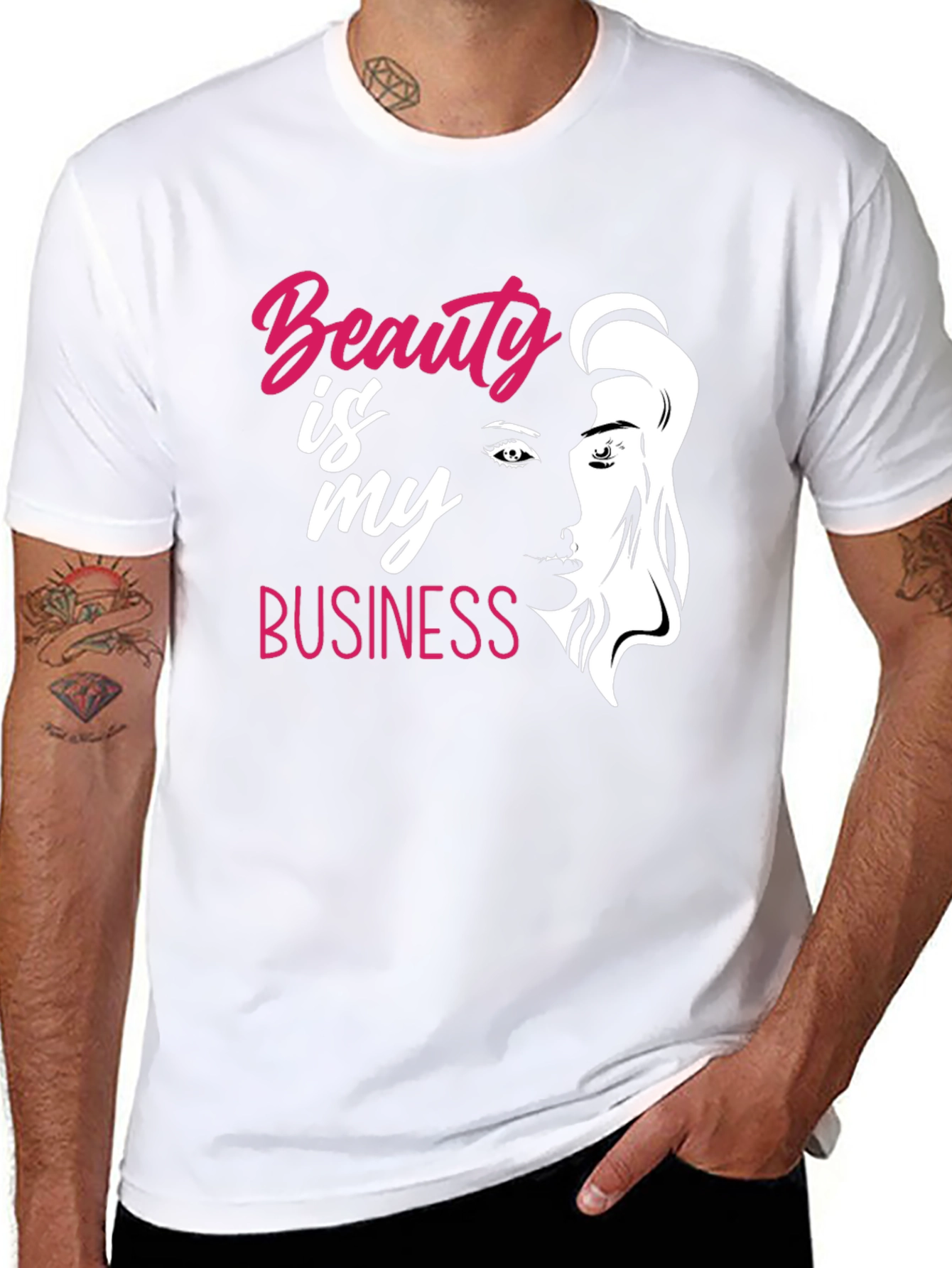 Beauty Is My Business Graphic T-Shirt - Black