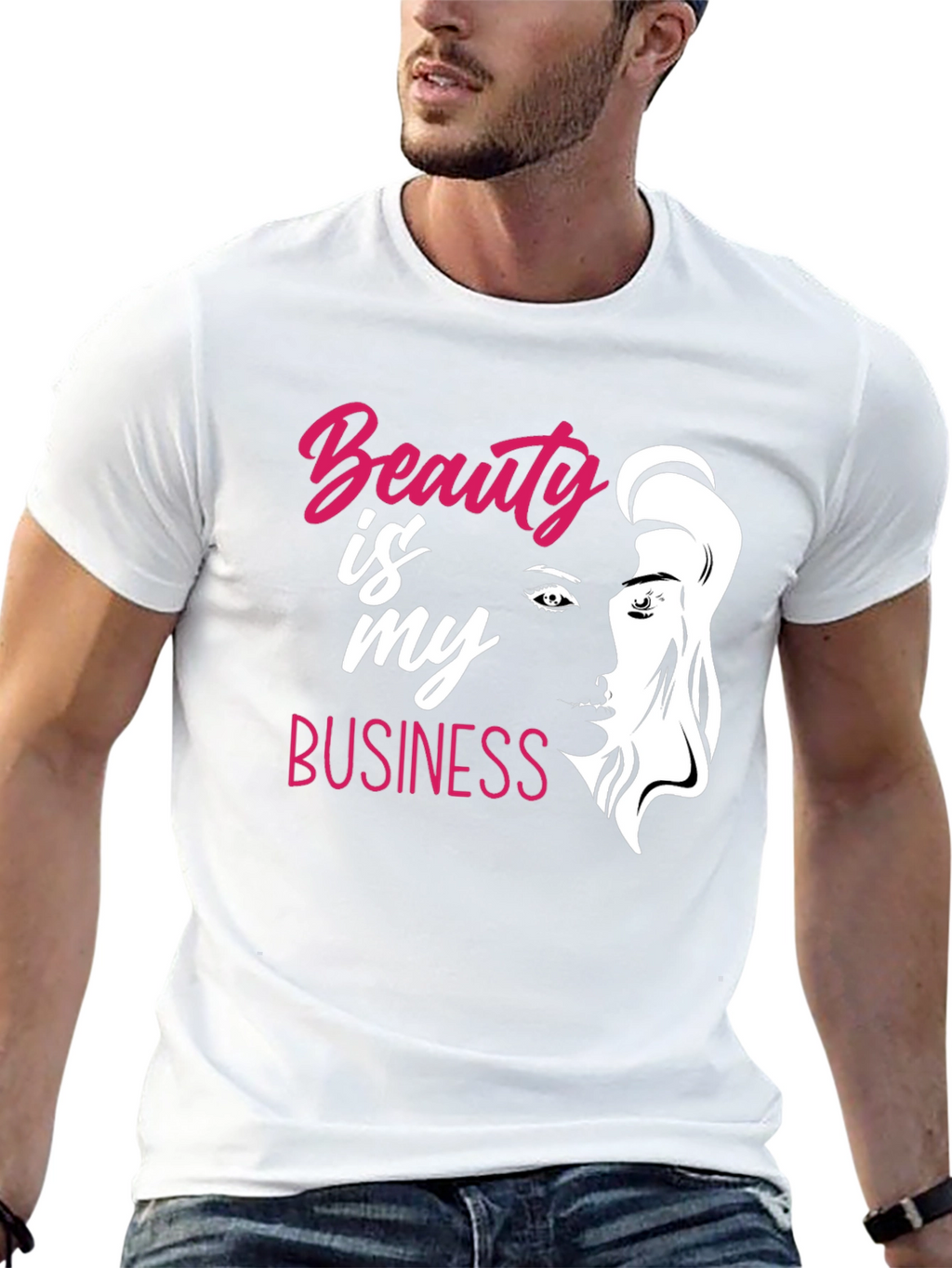 Beauty Is My Business Graphic T-Shirt - Black