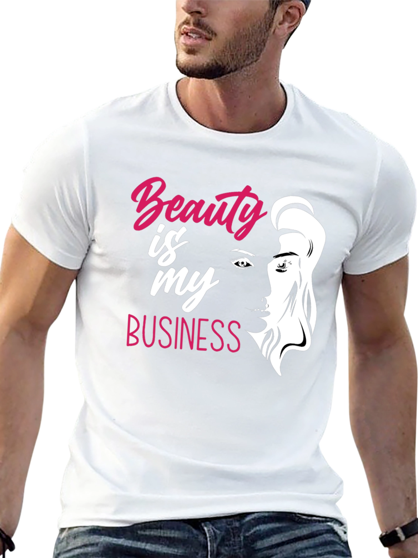 Beauty Is My Business Graphic T-Shirt - Black
