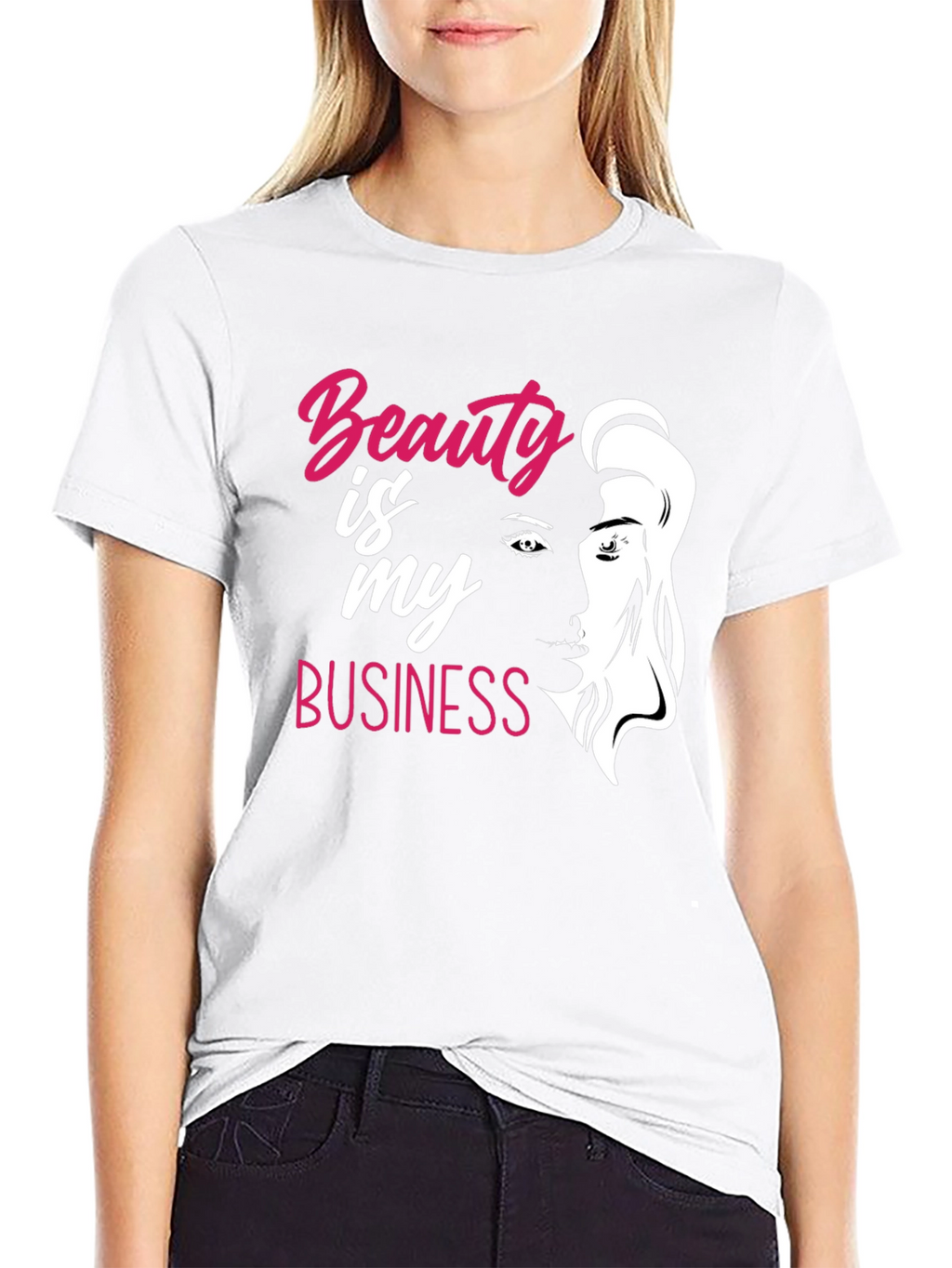Beauty Is My Business Graphic T-Shirt - Black