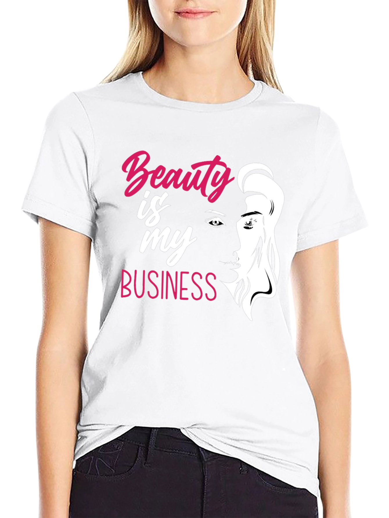 Beauty Is My Business Graphic T-Shirt - Black