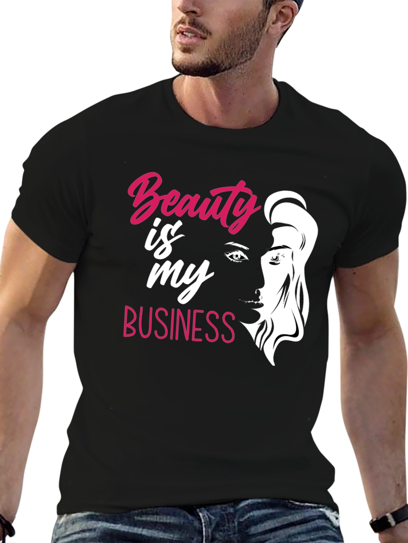 Beauty Is My Business Graphic T-Shirt - Black