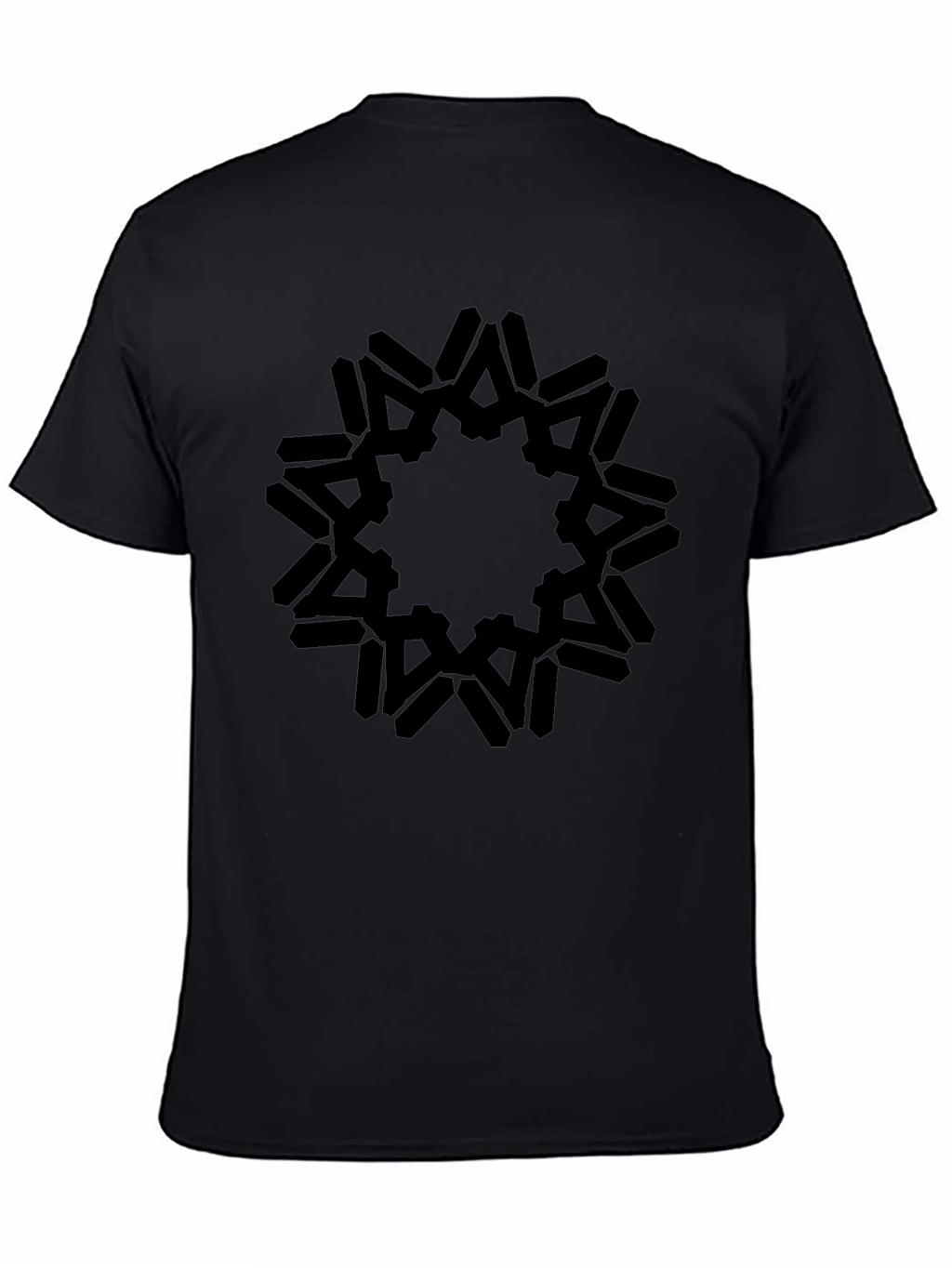 Abstract Black Graphic Tee - Stylish Casual Wear