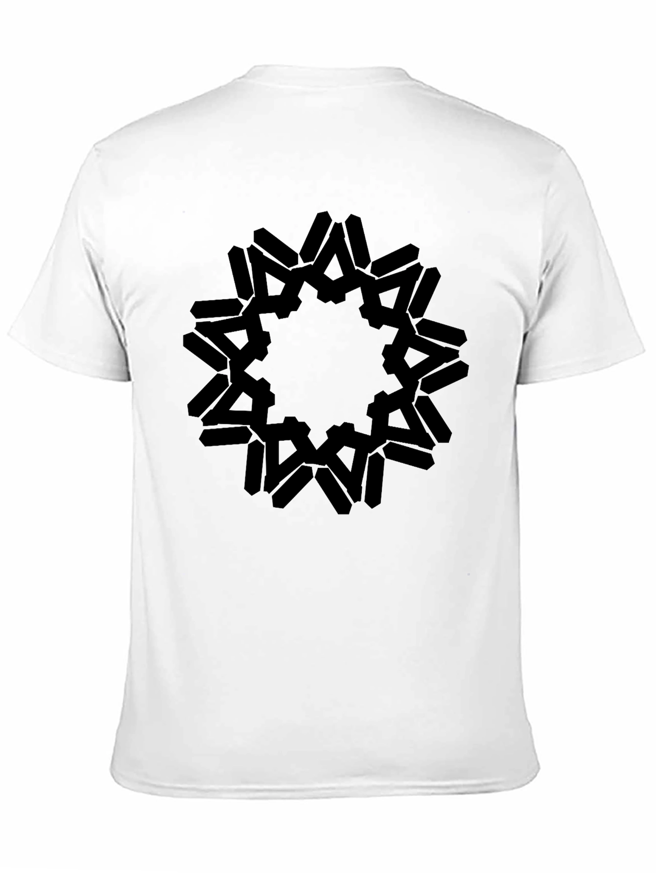 Abstract Black Graphic Tee - Stylish Casual Wear