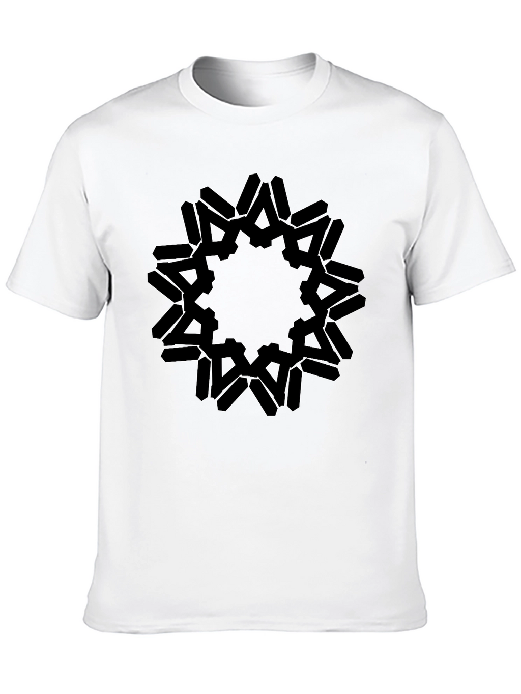 Abstract Black Graphic Tee - Stylish Casual Wear