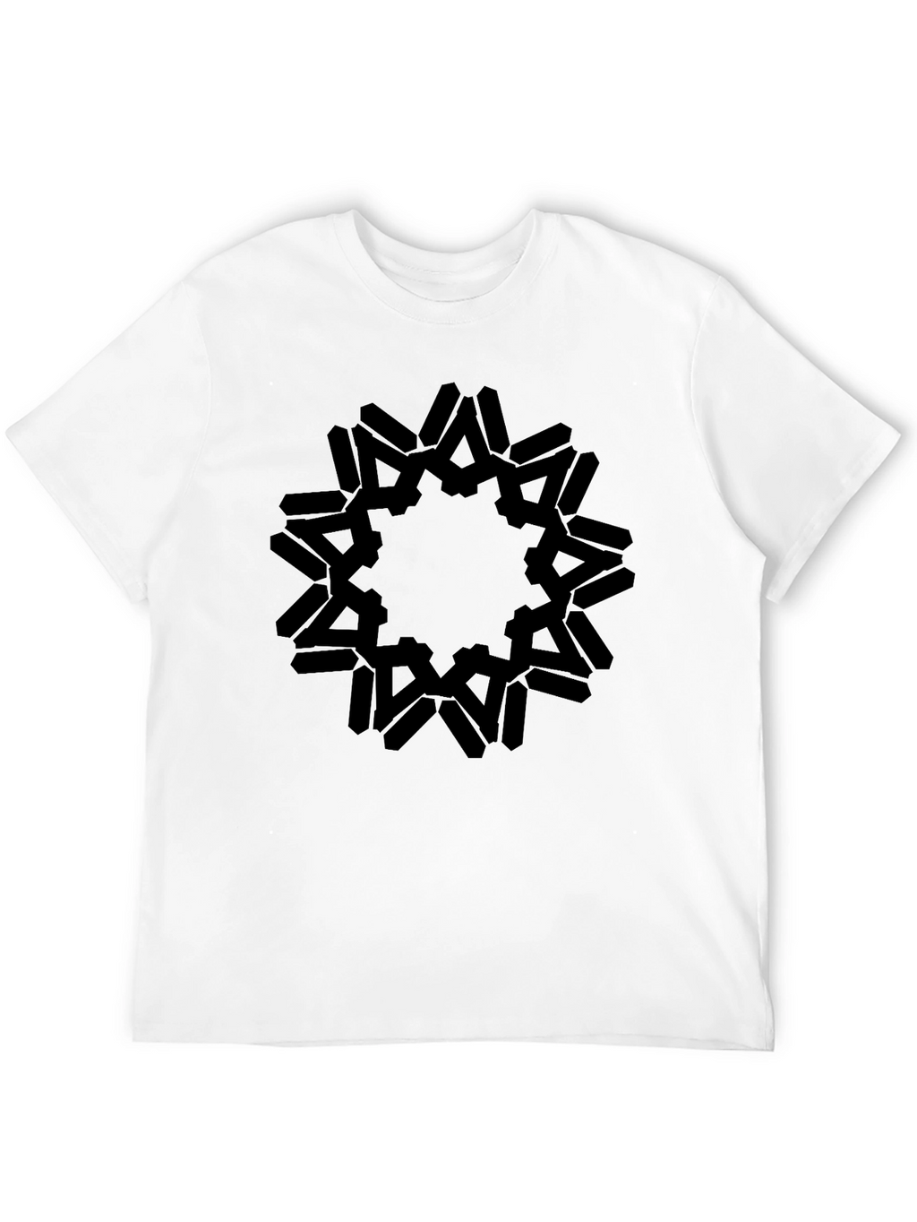 Abstract Black Graphic Tee - Stylish Casual Wear