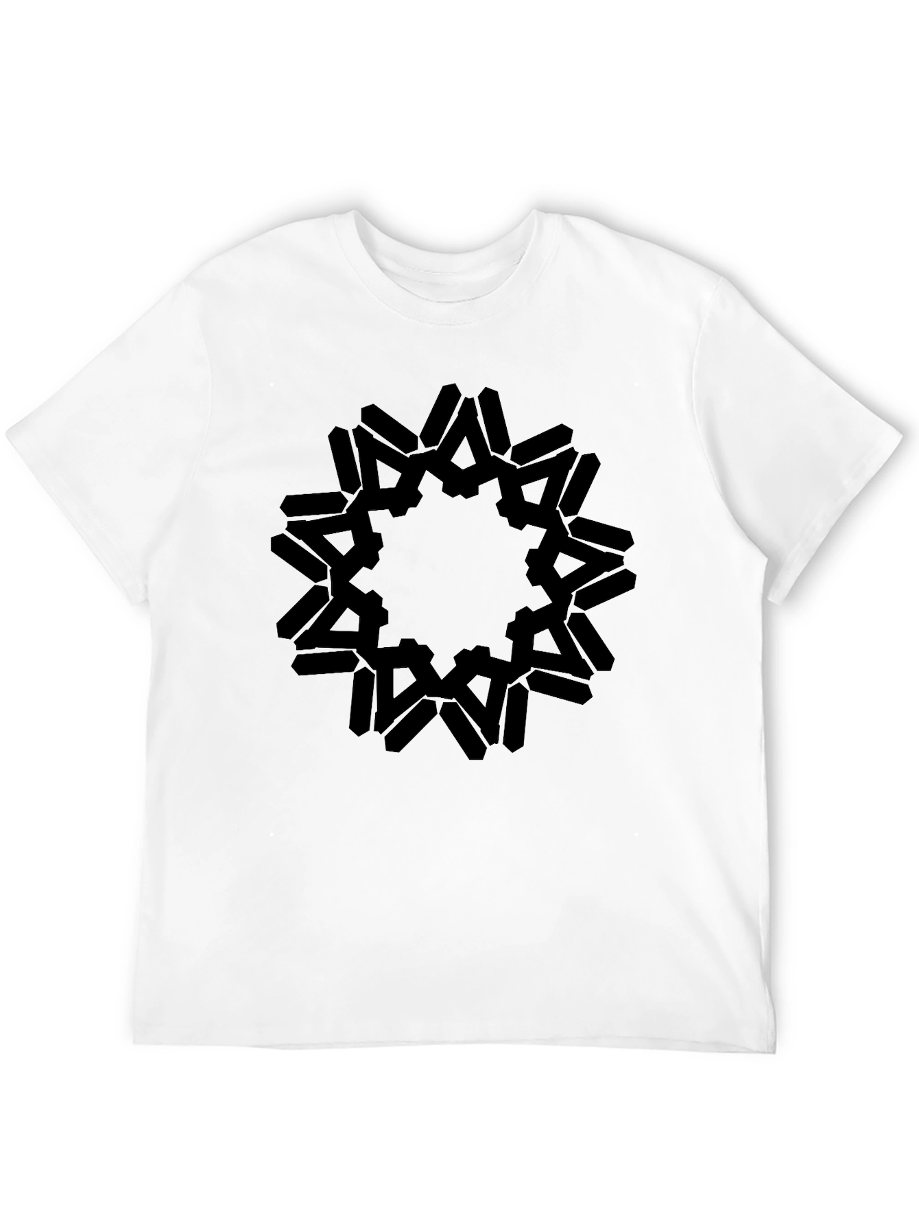 Abstract Black Graphic Tee - Stylish Casual Wear
