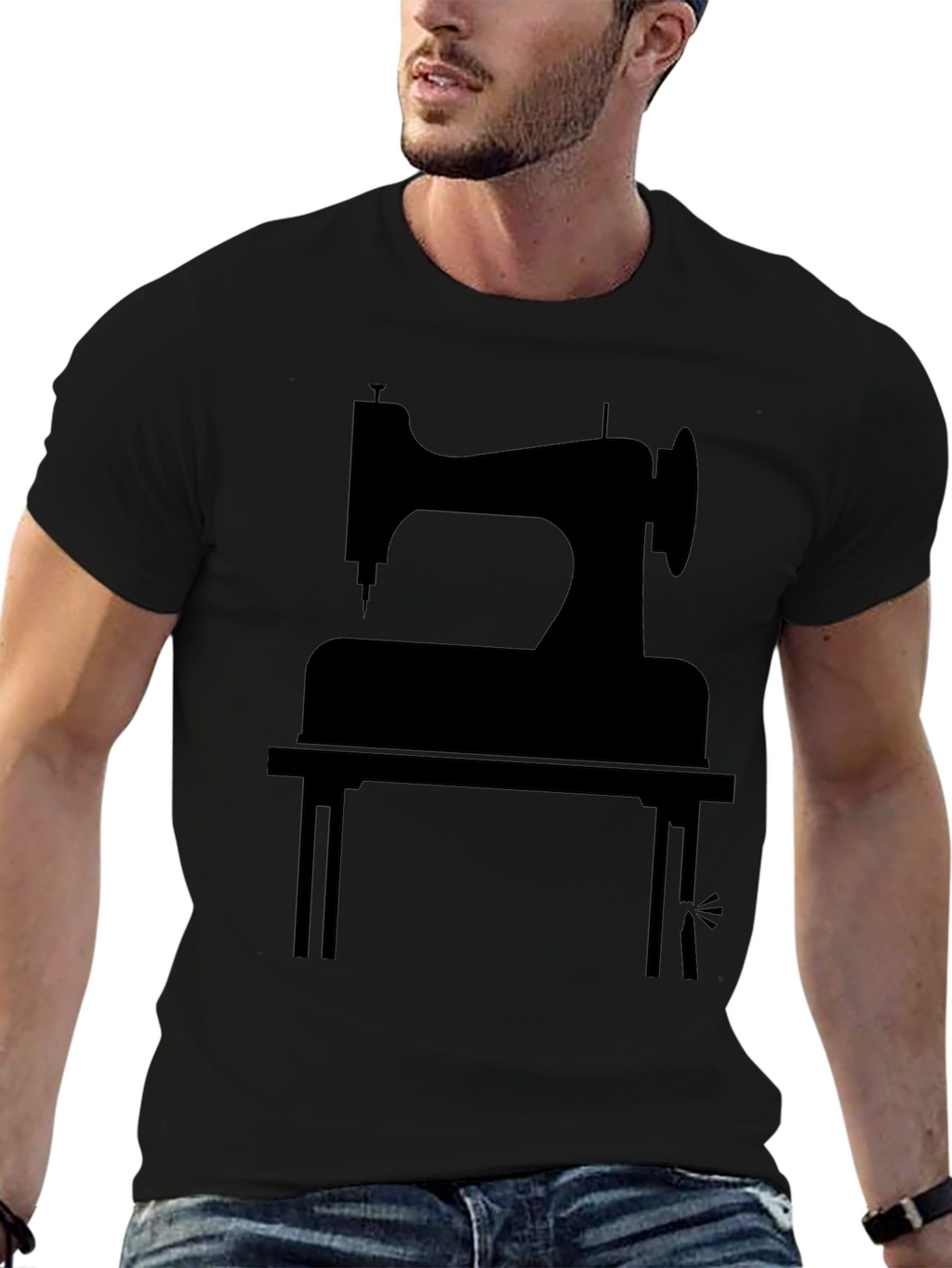 Sewing Machine Graphic Tee - Classic Tailor Style