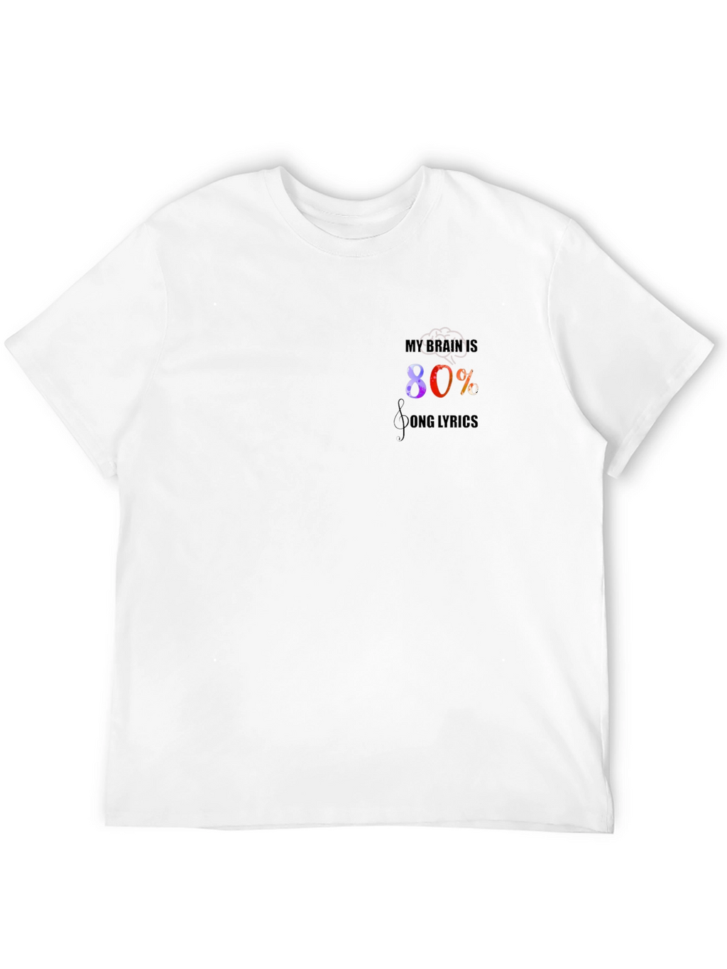80% Song Lyrics Black Graphic Tee