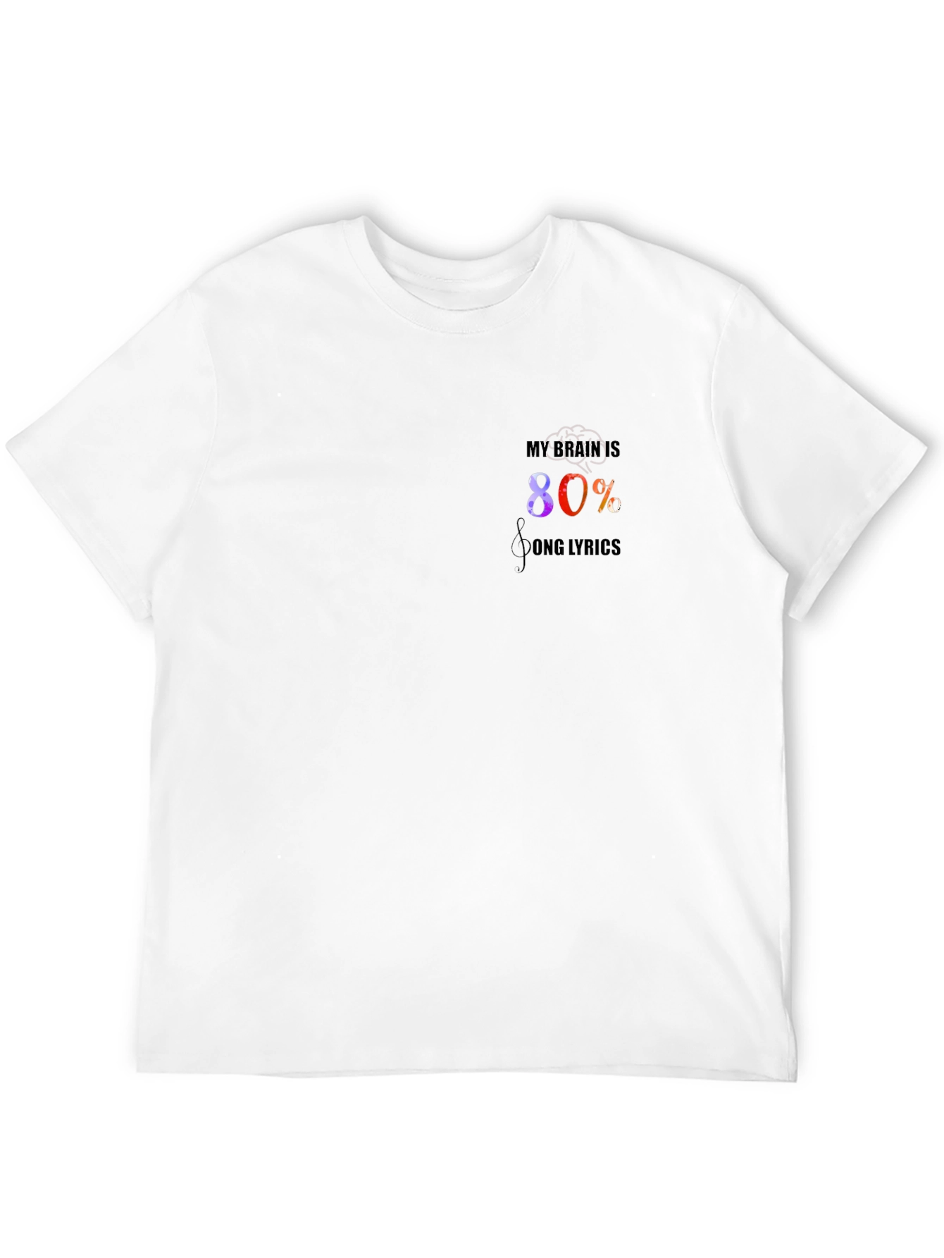 80% Song Lyrics Black Graphic Tee
