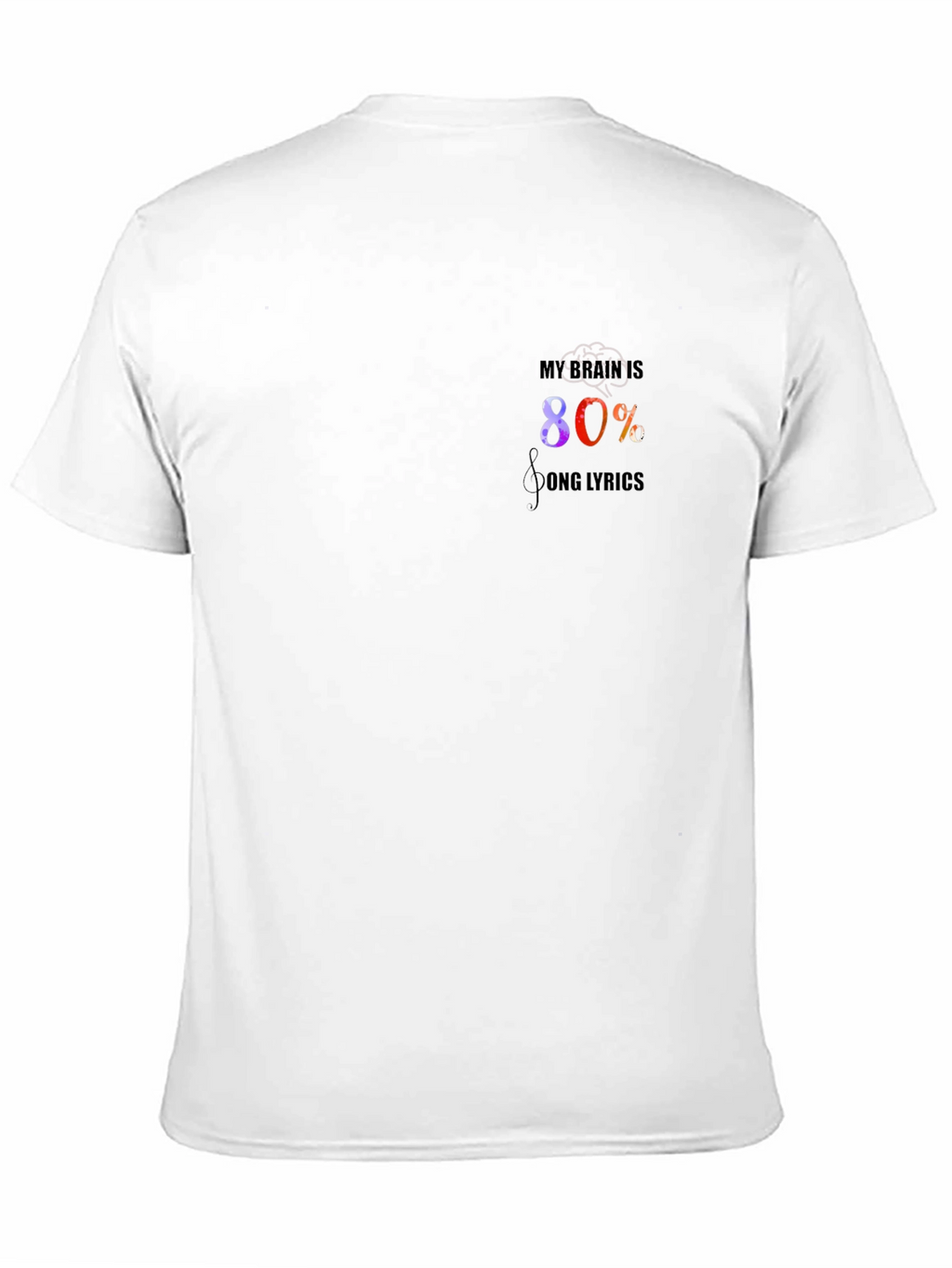 80% Song Lyrics Black Graphic Tee