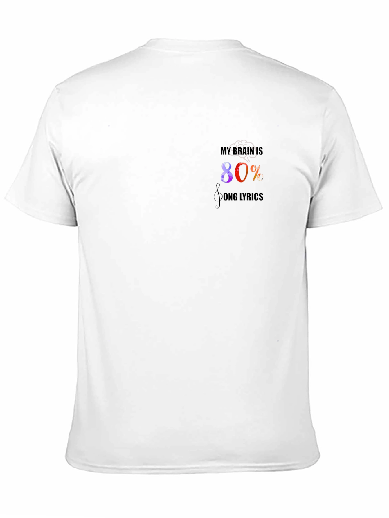 80% Song Lyrics Black Graphic Tee