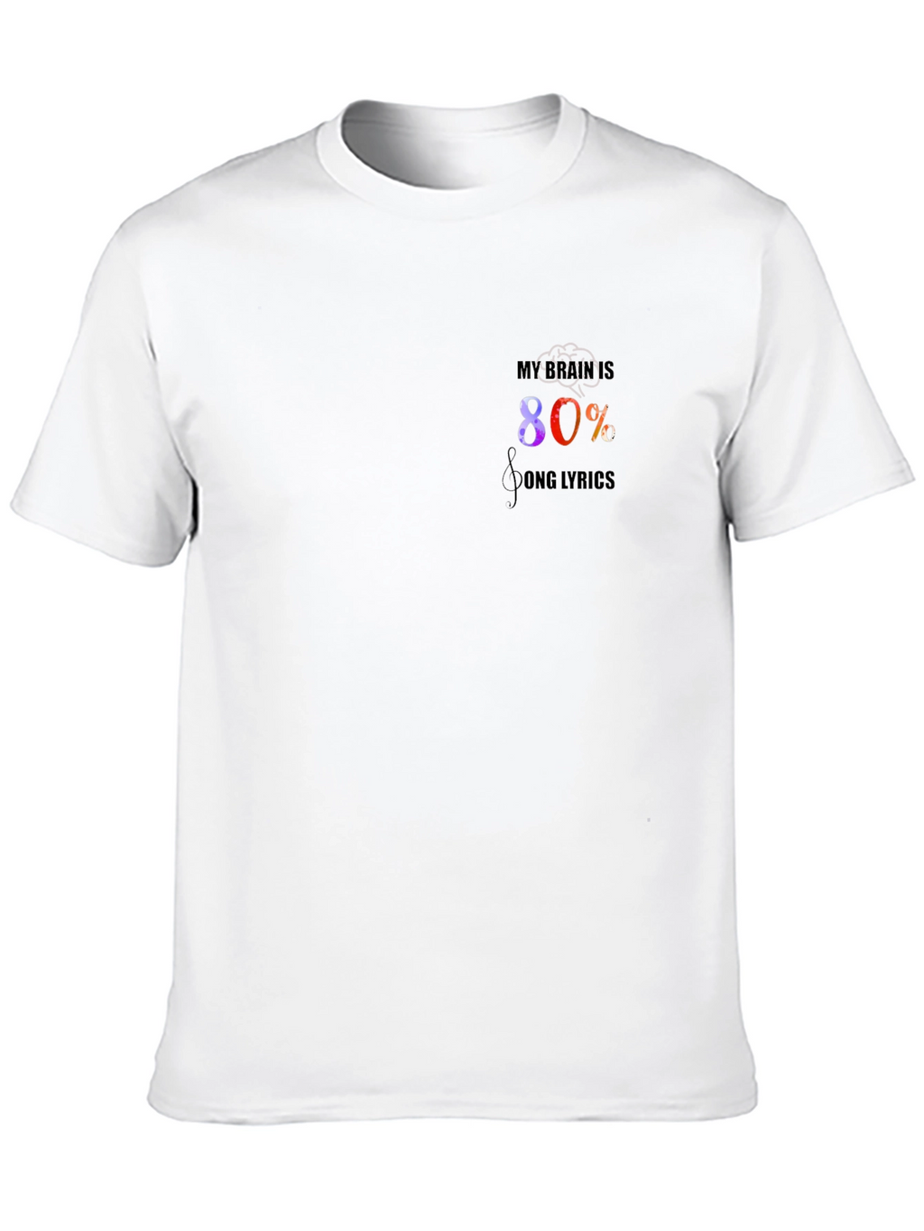 80% Song Lyrics Black Graphic Tee