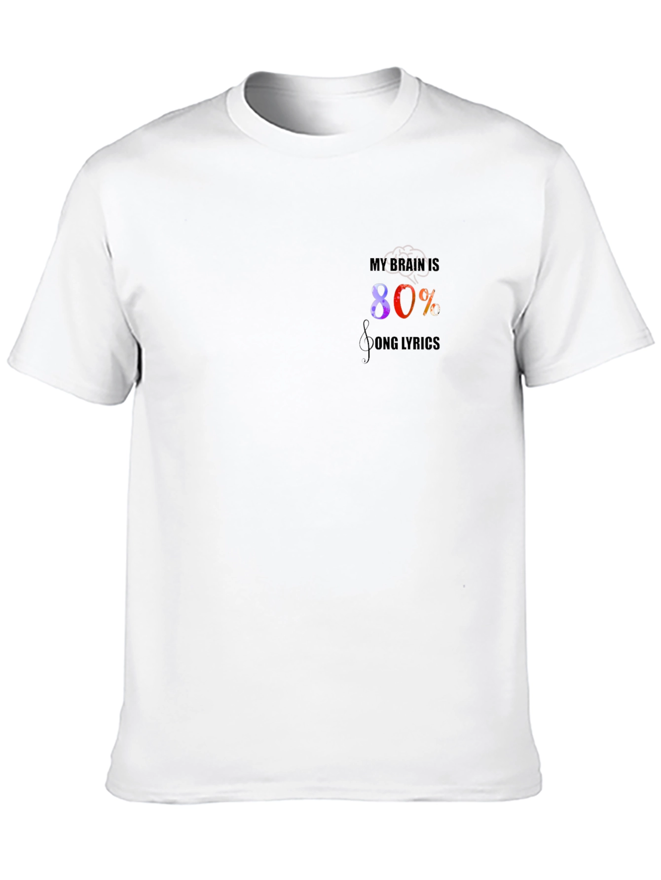 80% Song Lyrics Black Graphic Tee
