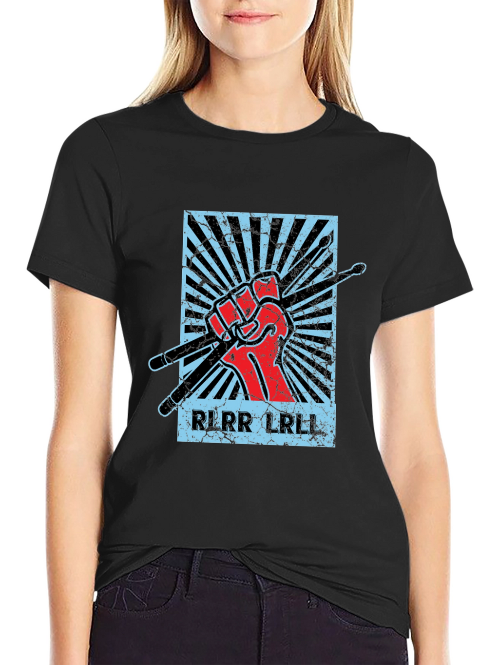 Drummers Rhythm Black T-Shirt