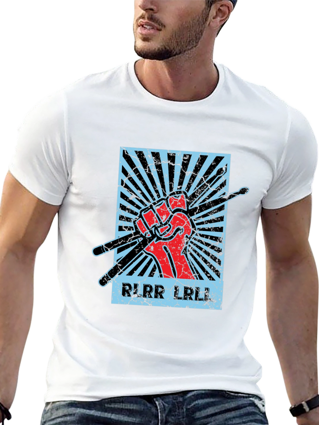 Drummers Rhythm Black T-Shirt