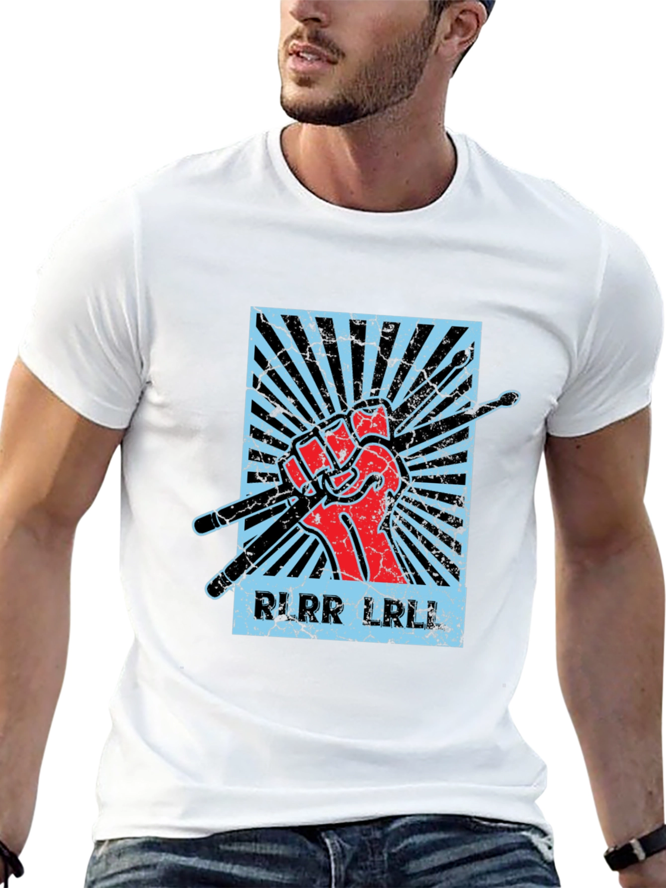 Drummers Rhythm Black T-Shirt