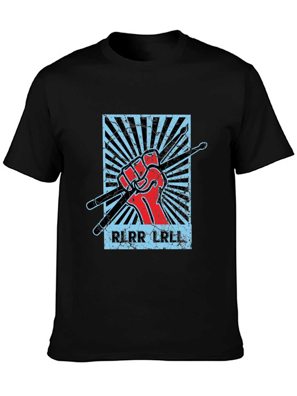 Drummers Rhythm Black T-Shirt