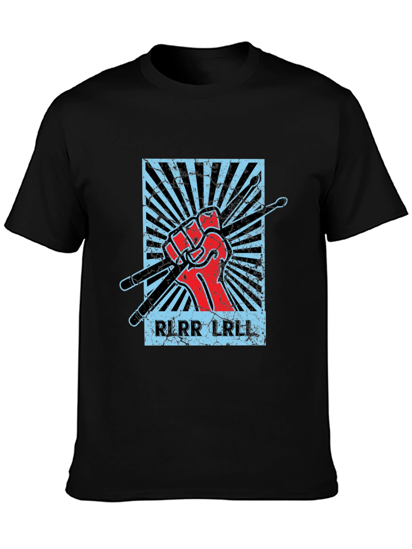 Drummers Rhythm Black T-Shirt