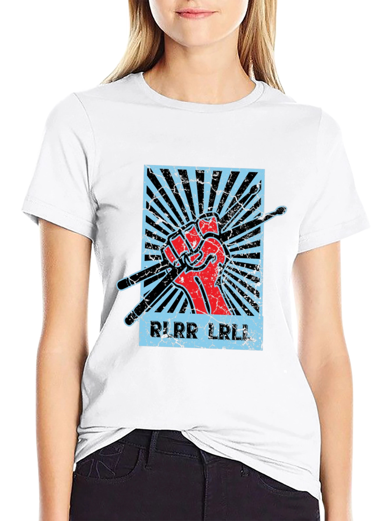 Drummers Rhythm Black T-Shirt