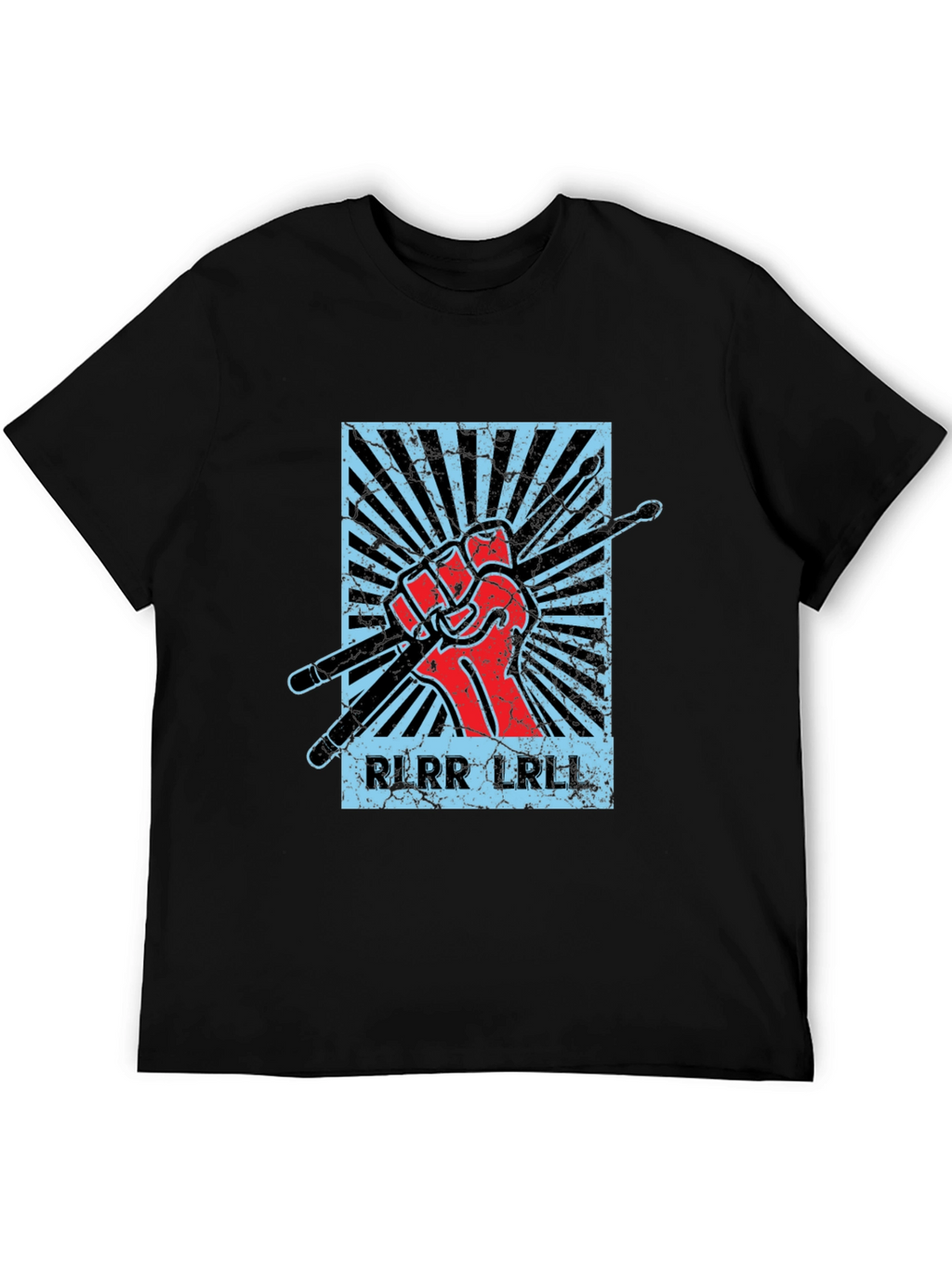 Drummers Rhythm Black T-Shirt