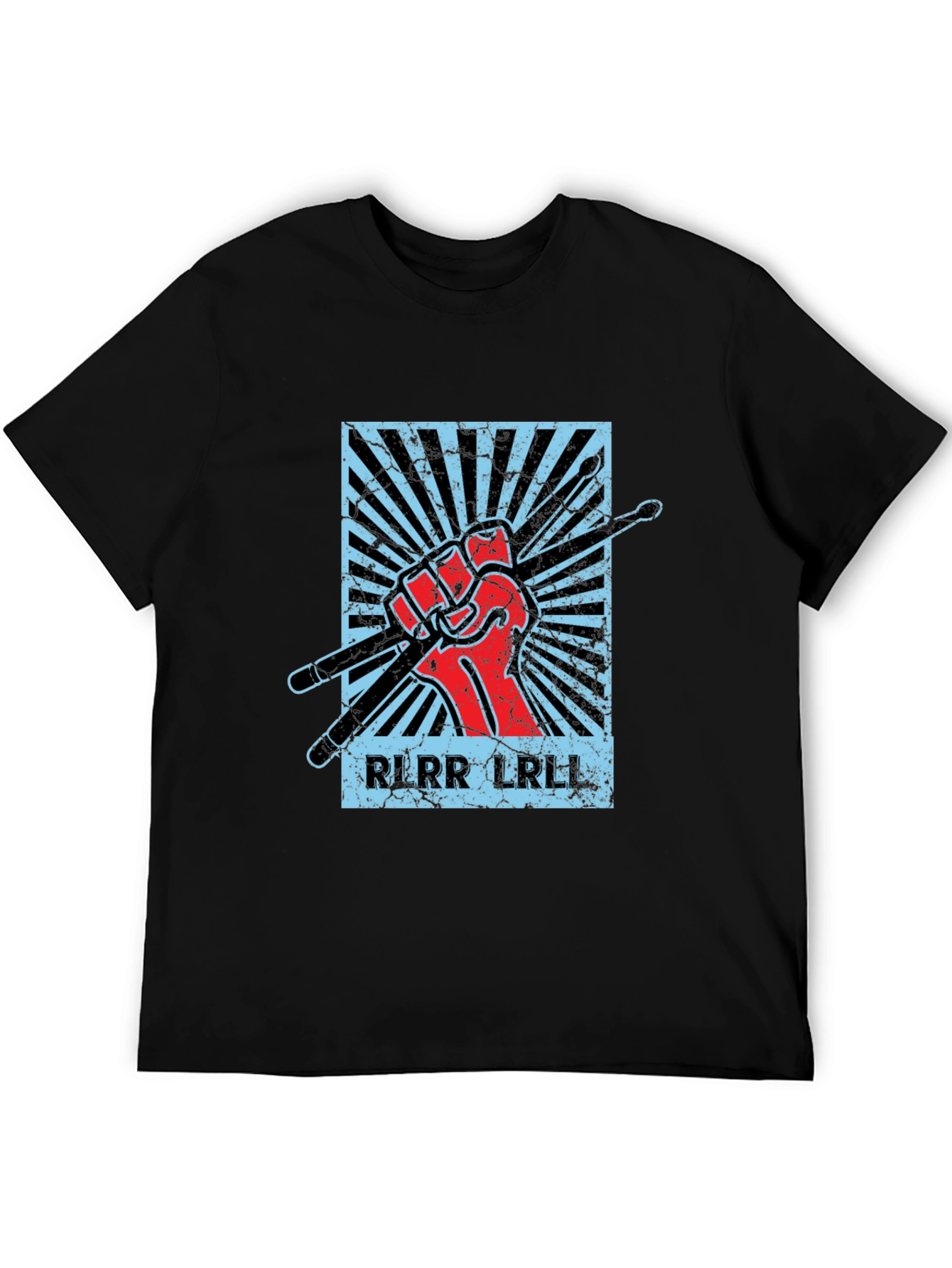 Drummers Rhythm Black T-Shirt