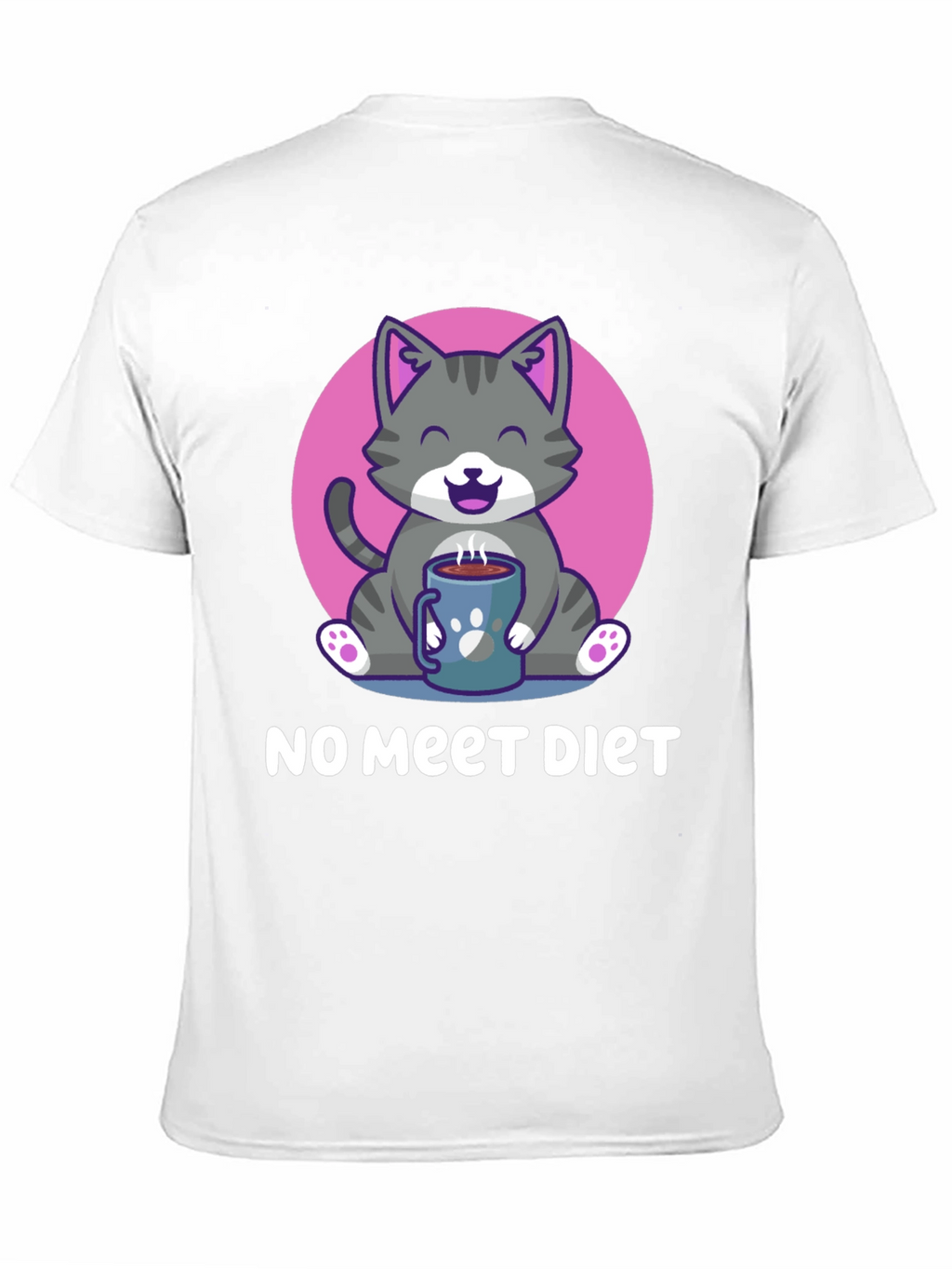 Cute Cat Lover T-Shirt: No Meet Diet