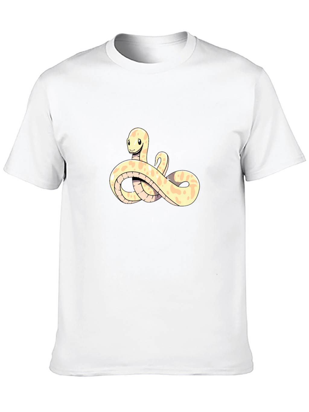 Cute Snake Cartoon Black T-Shirt