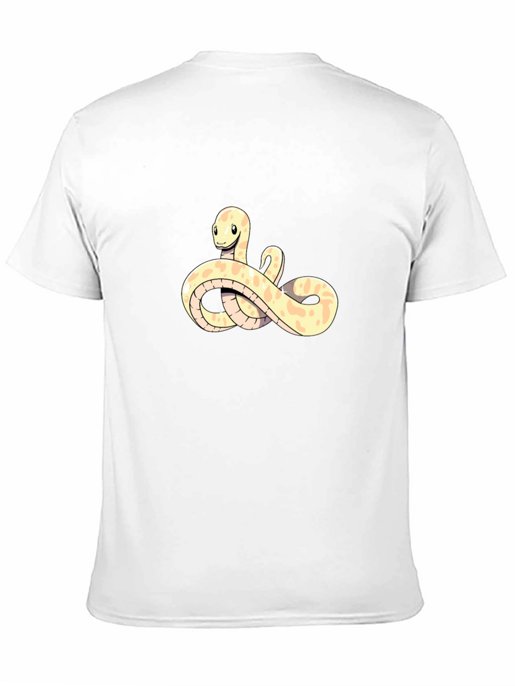 Cute Snake Cartoon Black T-Shirt