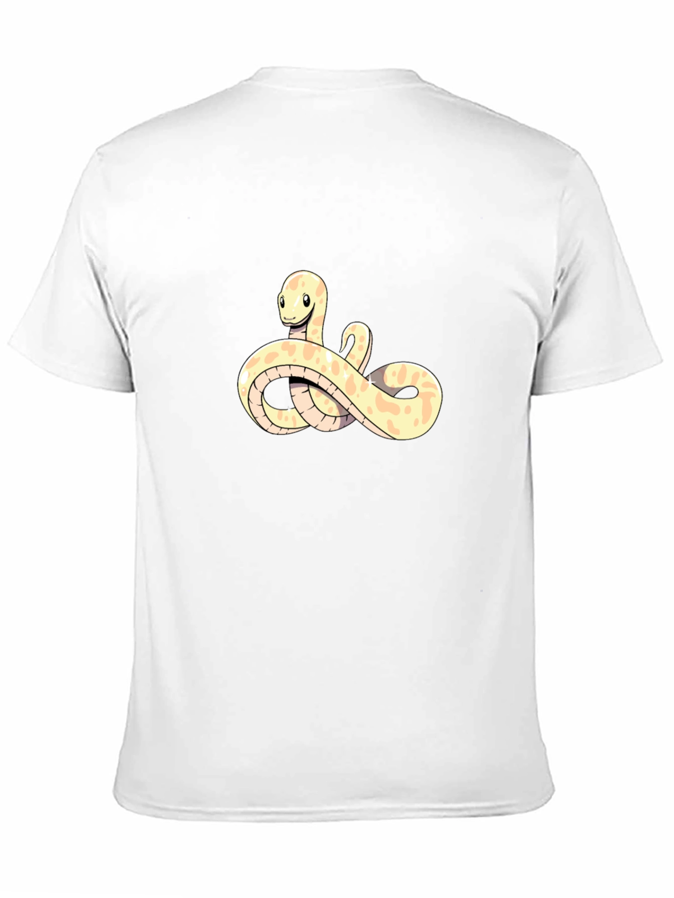 Cute Snake Cartoon Black T-Shirt