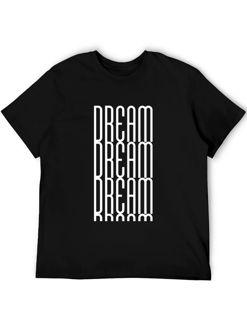 Dream Repeat Graphic Print Black T-Shirt