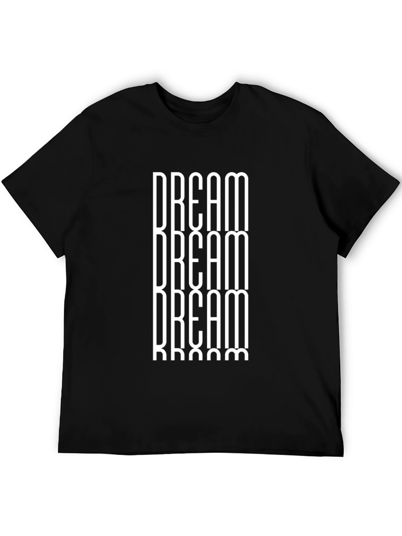 Dream Repeat Graphic Print Black T-Shirt