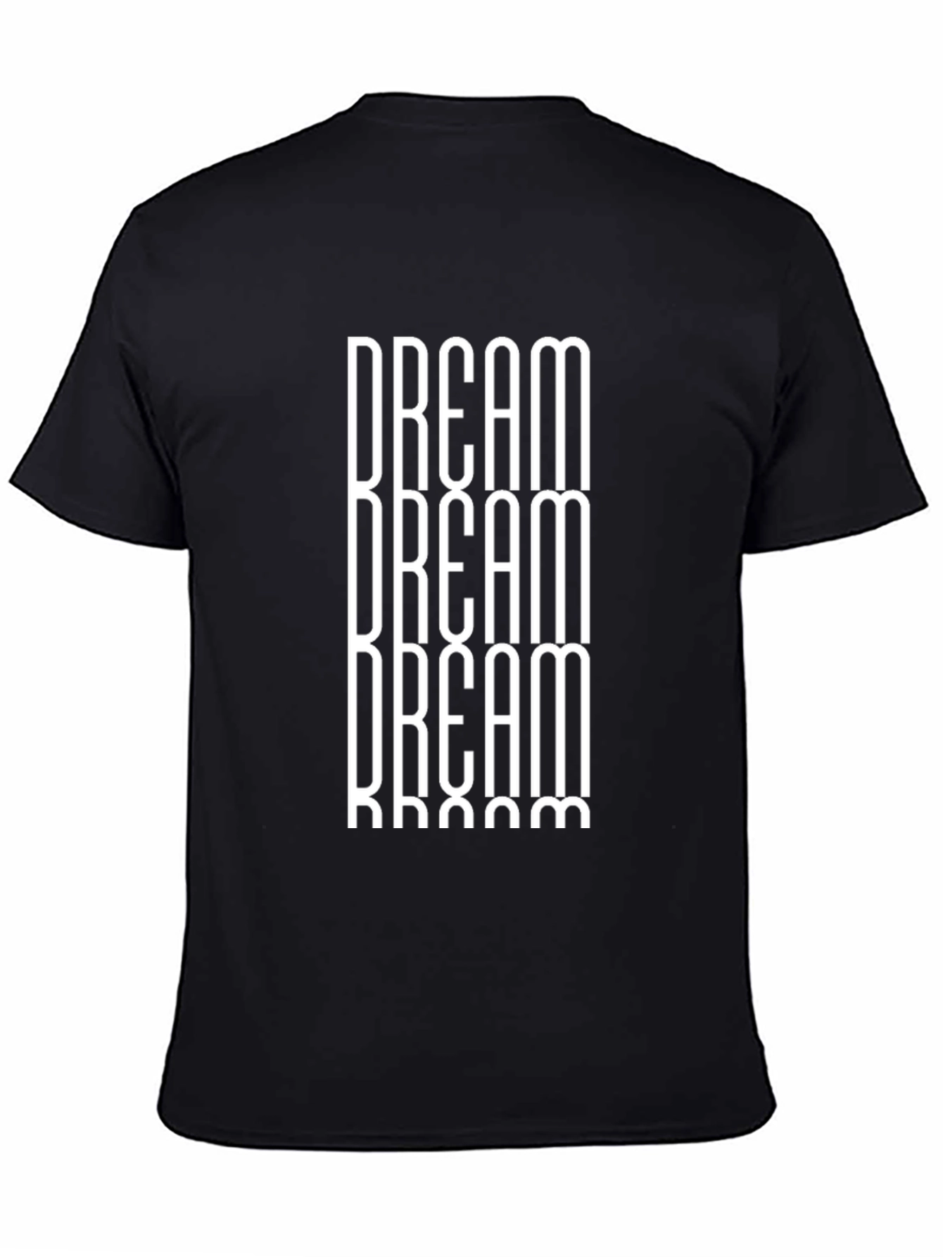 Dream Repeat Graphic Print Black T-Shirt