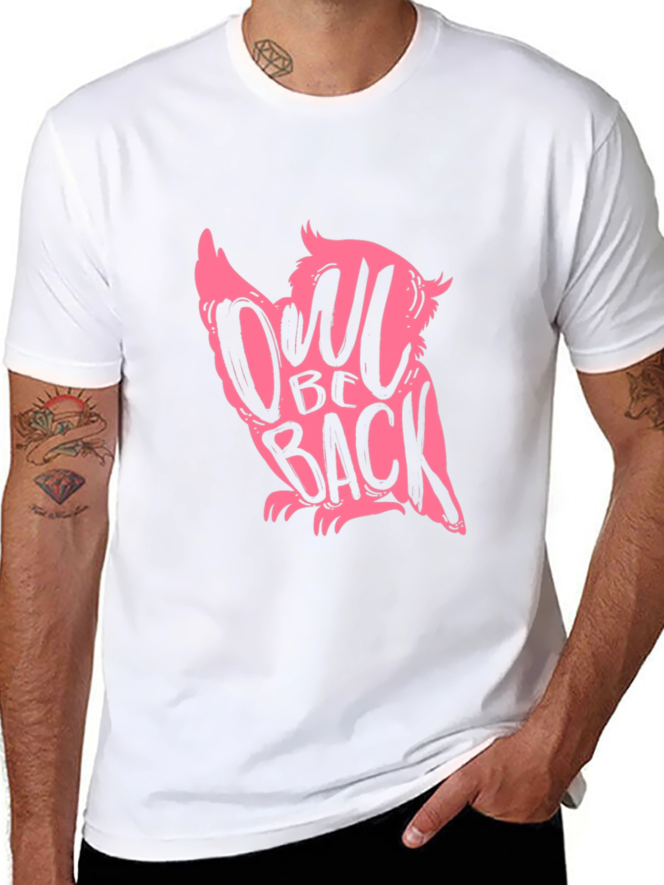 Owl Be Back Black Graphic Tee