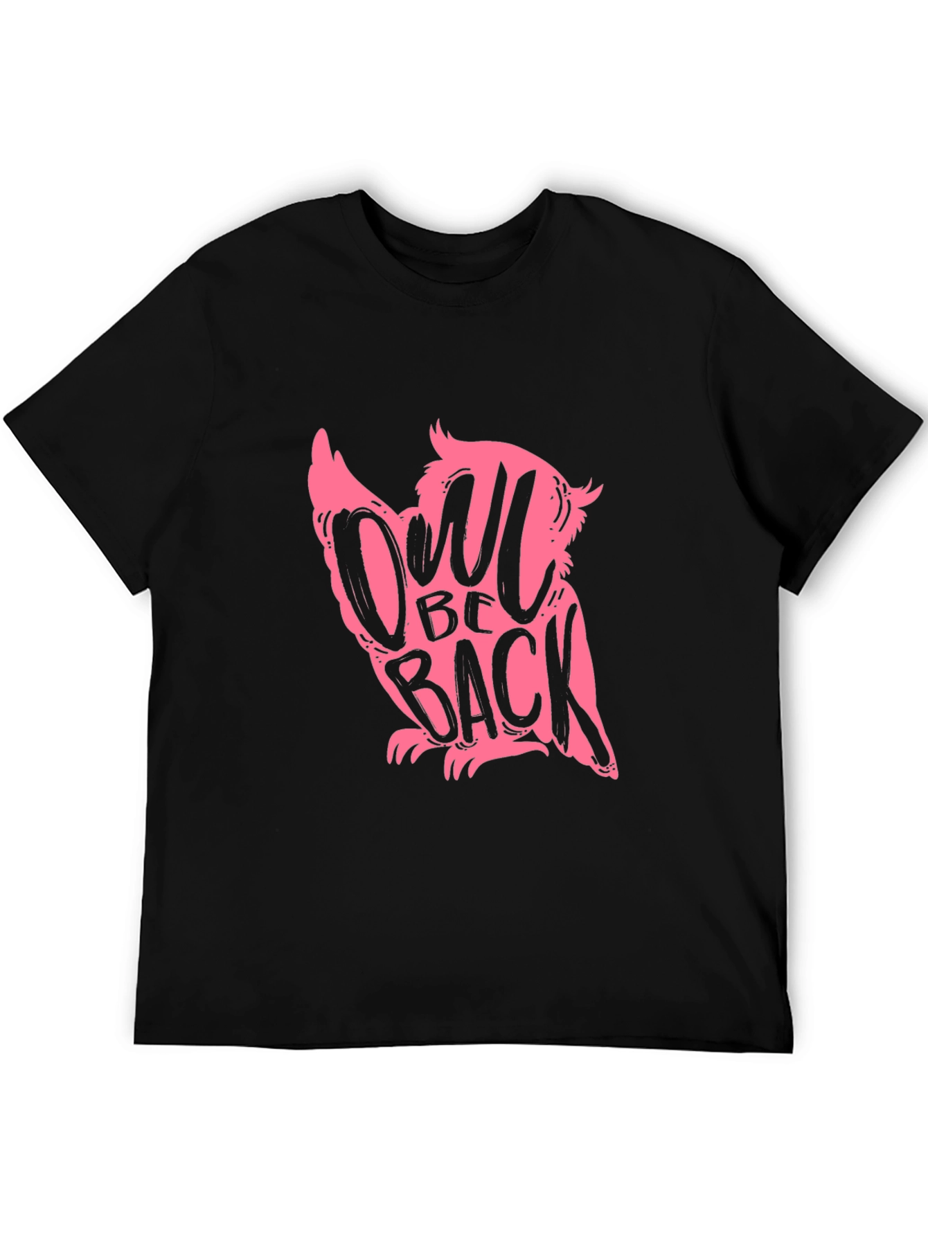 Owl Be Back Black Graphic Tee