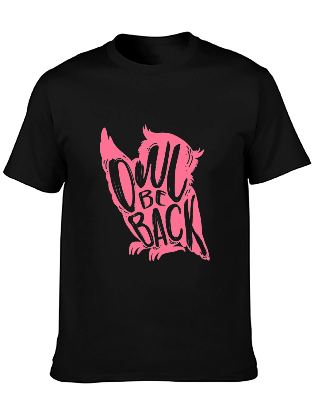 Owl Be Back Black Graphic Tee