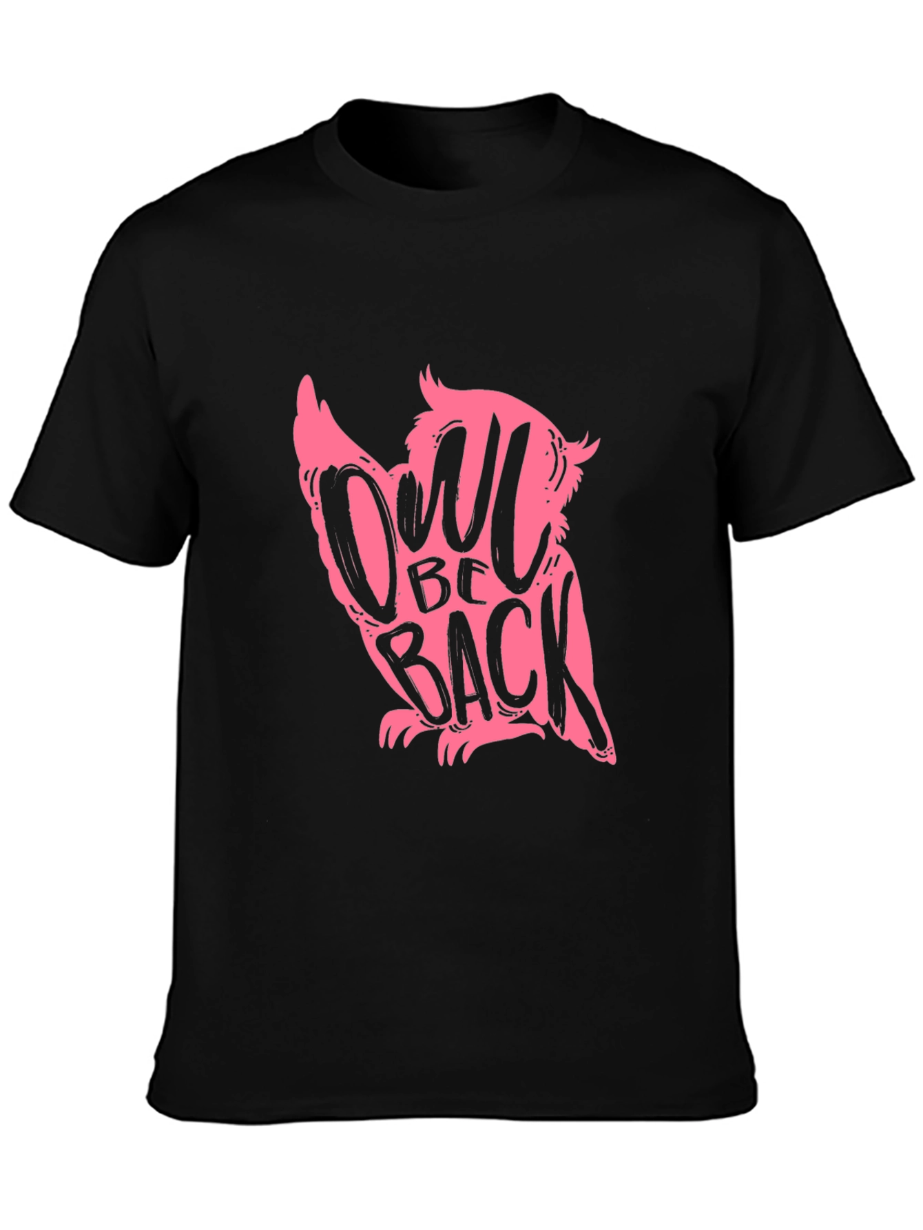 Owl Be Back Black Graphic Tee