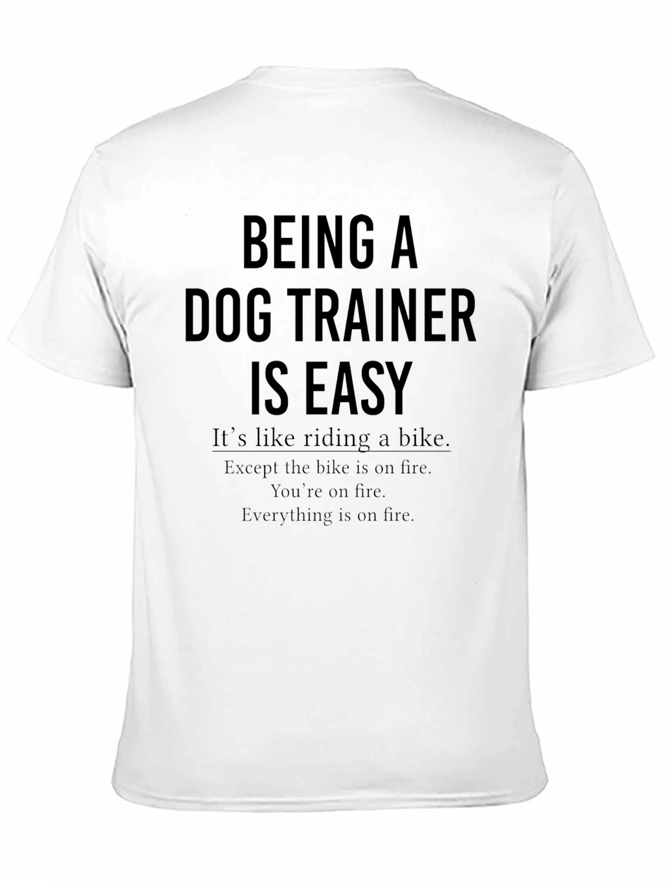 Dog Trainer T-Shirt - Humorous Saying