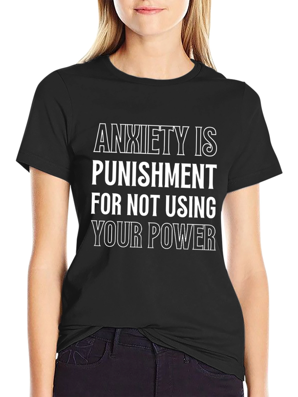 Anxiety Is Punishment T-Shirt - Black Graphic Tee