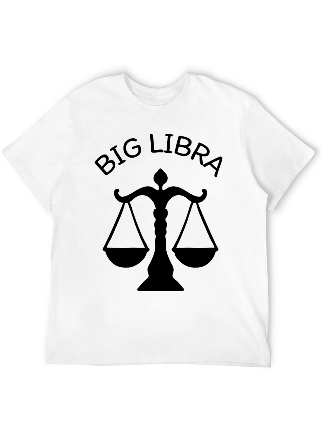 Big Libra Zodiac Sign T-Shirt - Black